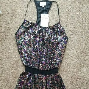 NWT Parker Multi Color Sequin Cami Dress